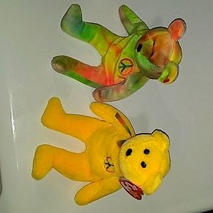 Peace & Peace II set of ty beanie babies